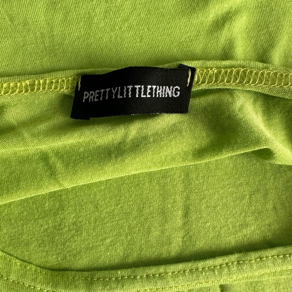 PrettyLittleThing Size 8 Summer Dress Lime Green - Picture 4 of 5